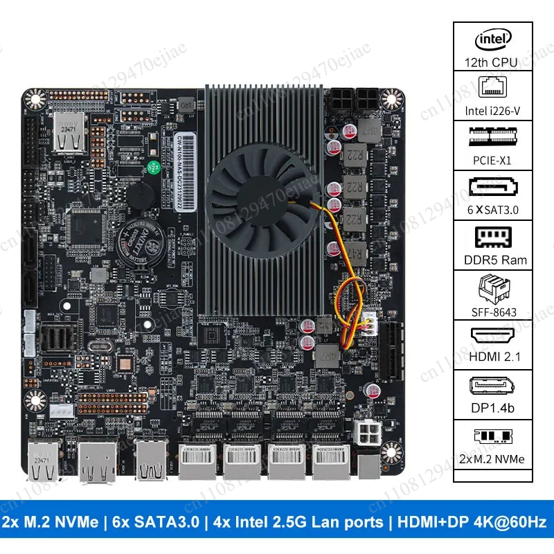 Mini Itx Dual 2.5G Nas Motherboard - Płyta główna N100 Mini ITX NAS
