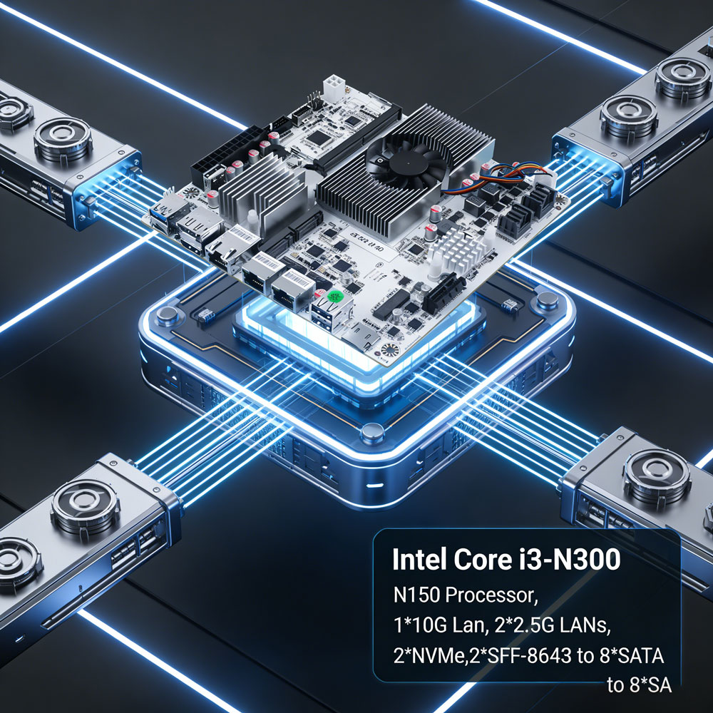 Mini Itx Dual 2.5G Nas Motherboard - Płyta główna Mini ITX z 8
