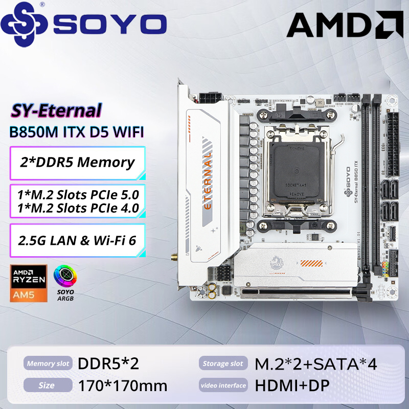 X870E Atx Motherboard - Płyta główna SOYO B850M ARGB WIFI6