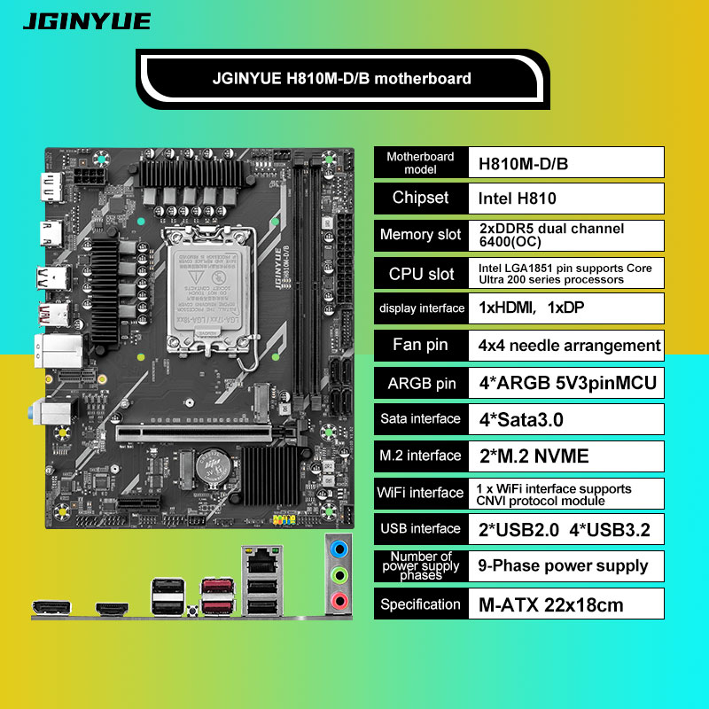 Płyta główna H810 Intel LGA185 – Lga1851 Gaming Motherboard recenzja i cena